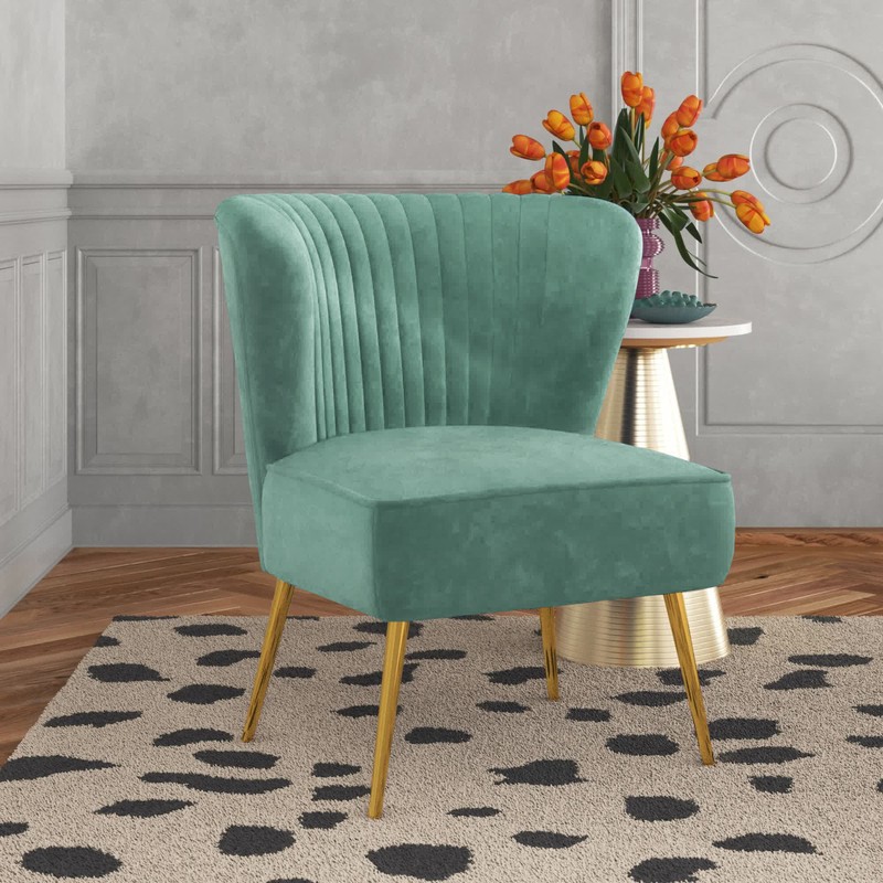 Euclid 26'' Wide Tufted Velvet Side Chair