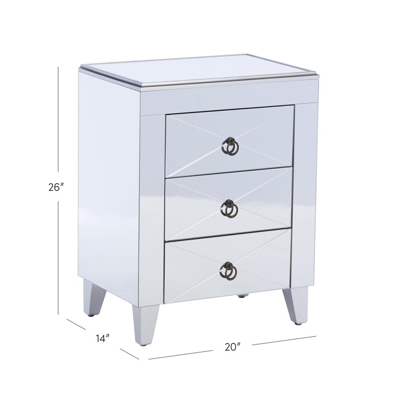 Evelinda 26'' Tall 3 - Drawer End Table