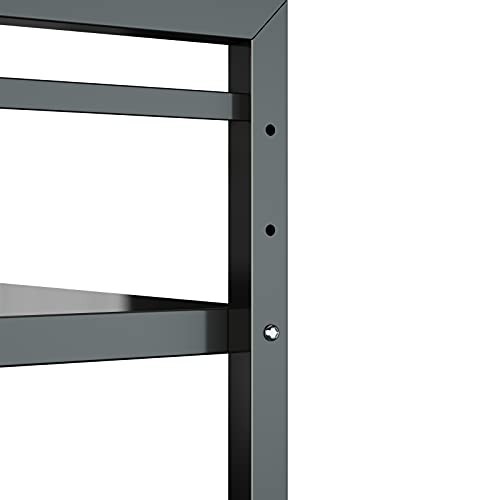 Expandable Microwave Oven Rack, Metal Microwave Shelf Countertop for Kitchen Contains 2 Tier with 3 Hooks, Type H by DOLALIKE