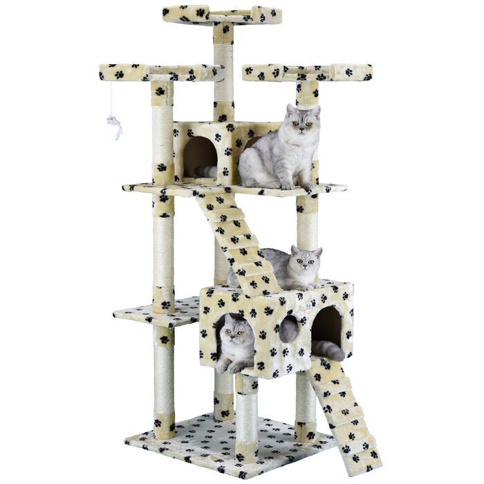 Extra large cat tree with two condos