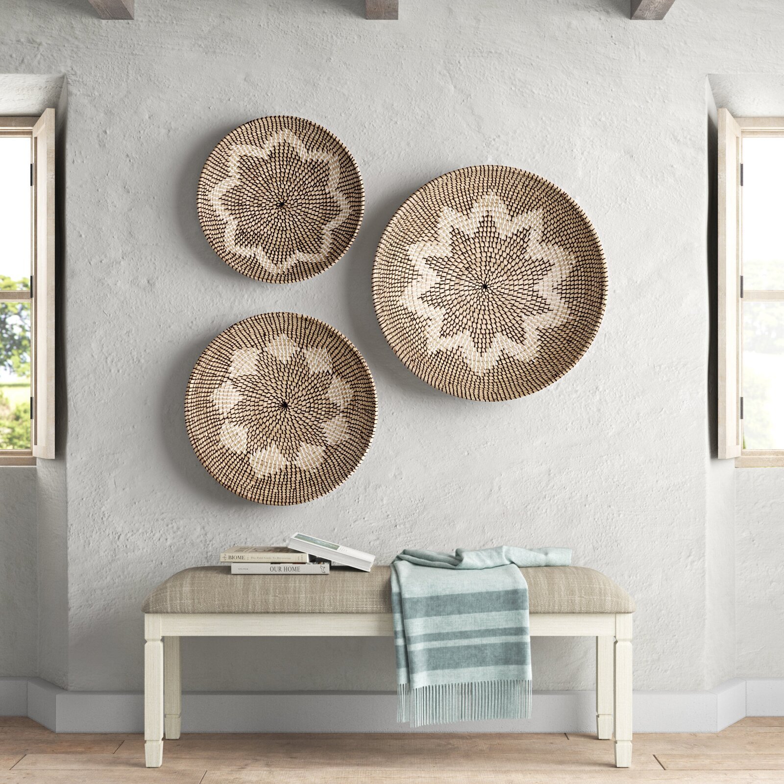 Extra Large Decorative Seagrass Plates