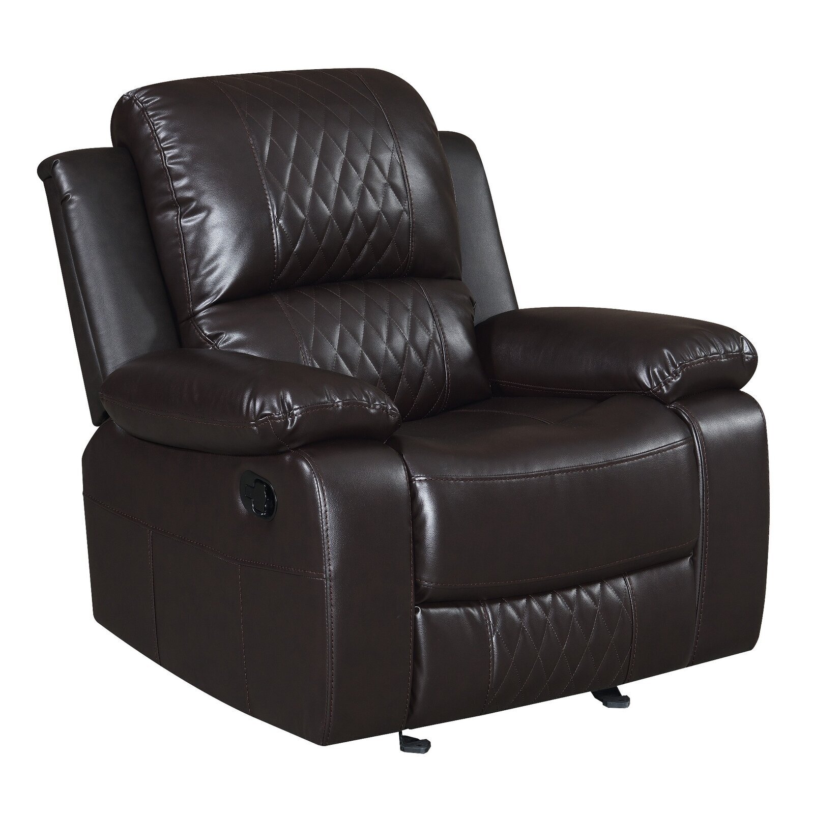 Extra Wide 37 75’’ Leather Glider Recliner
