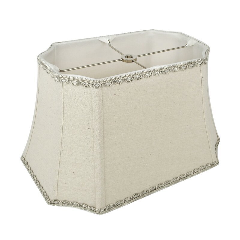 Fancy Fabric Flared Shade with Lace Trim