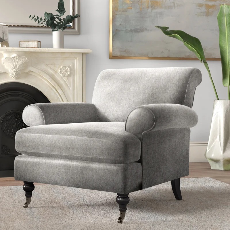 Fancy Flared Upholstered Armchair