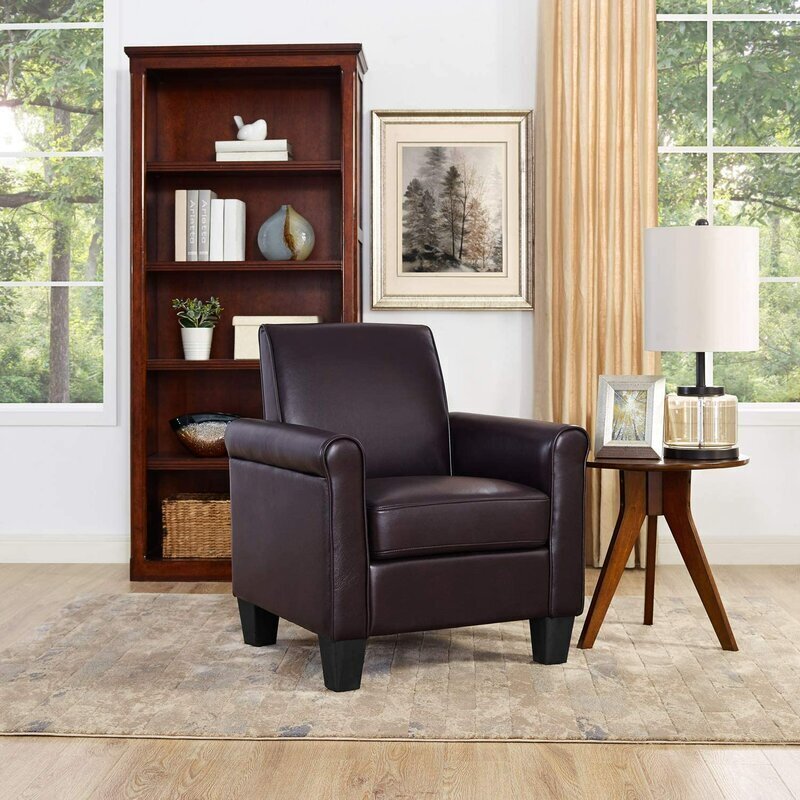 Faux Leather Narrow Chair