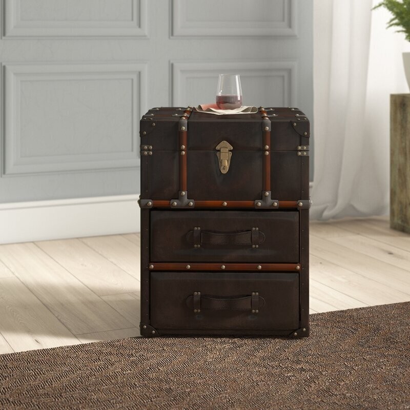 Leather Trunk End Table Ideas on Foter