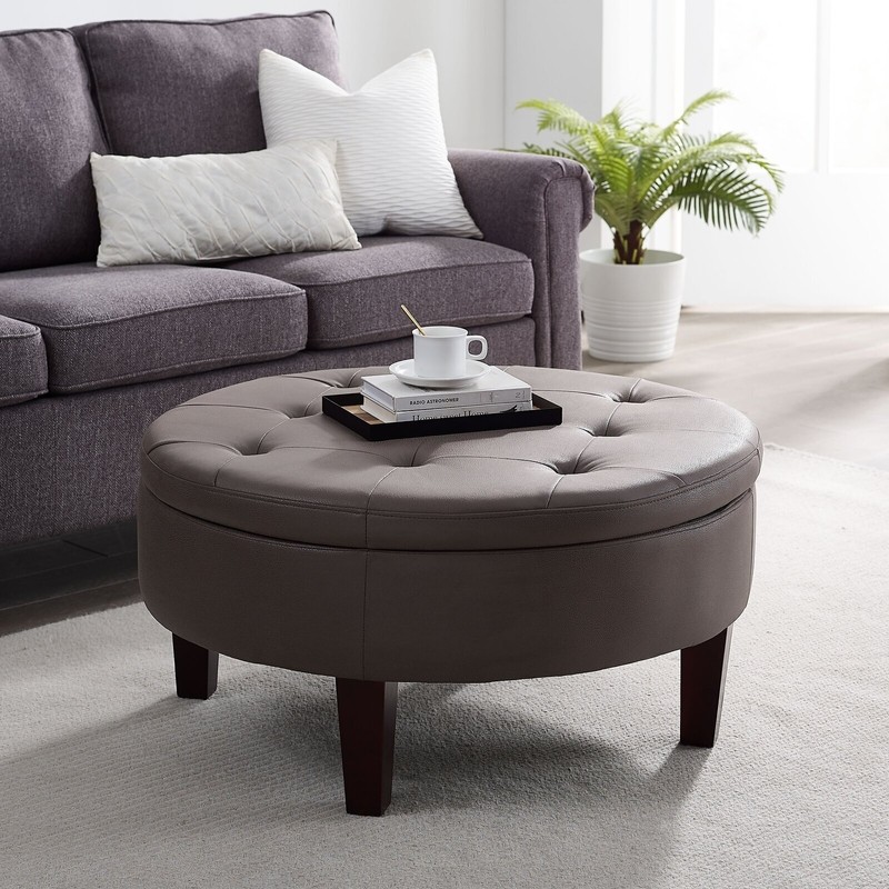 Round Tufted Ottoman Coffee Table - Ideas on Foter