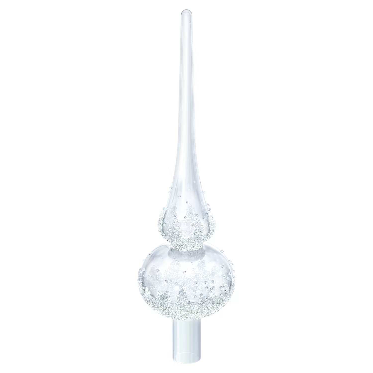 Finial style Clear Crystal Tree Topper