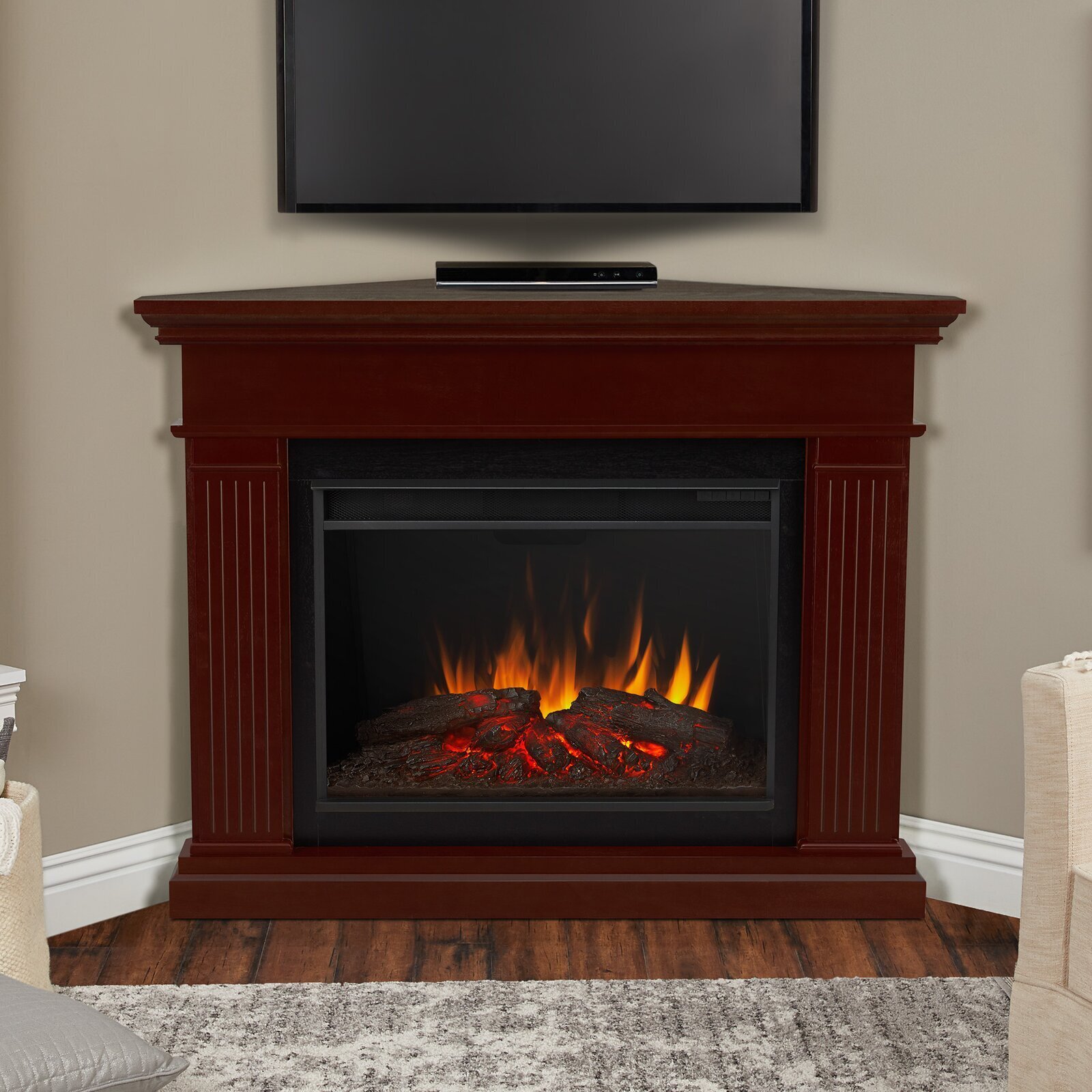 Fireplace with Fluted Sides