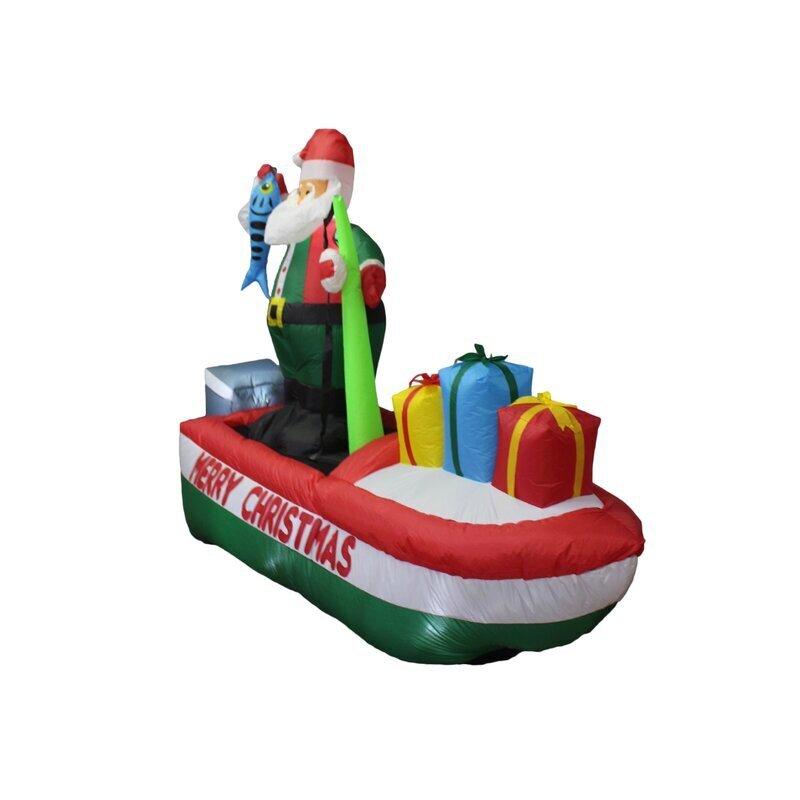 Fishing Santa in a Boat