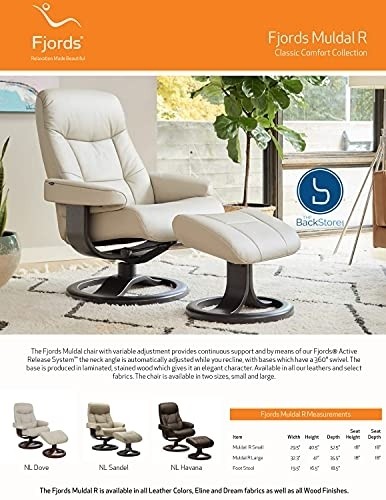 Fjords Hjellegjerde Leather Norwegian Ergonomic Scandinavian Lounge Reclining Chair 215 Large Muldal Swivel Recliner Furniture Nordic Line Genuine Sandel Light Brown Leather Teak Wood