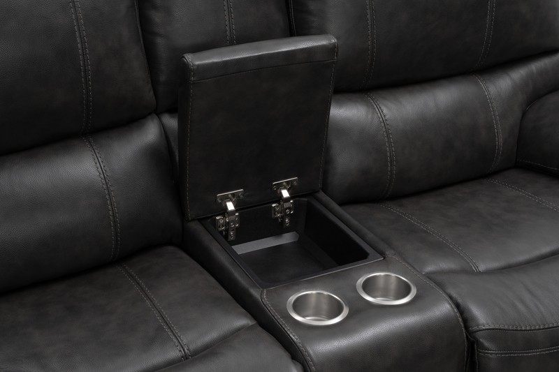 Flagg 77.5'' Genuine Leather Pillow Top Arm Reclining Loveseat