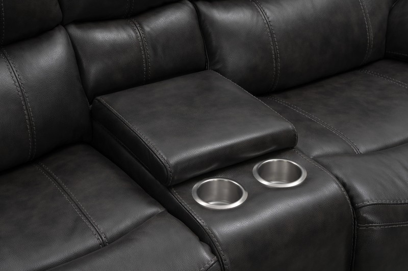 Flagg 77.5'' Genuine Leather Pillow Top Arm Reclining Loveseat