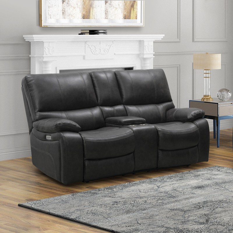 Flagg 77.5'' Genuine Leather Pillow Top Arm Reclining Loveseat