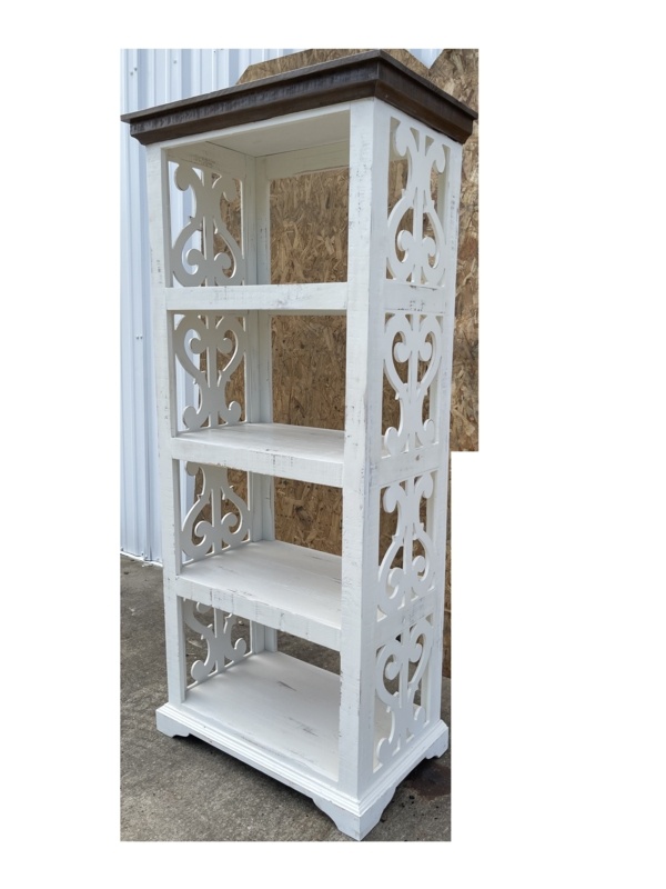 Fluker 72'' H x 32'' W Solid Wood Etagere Bookcase