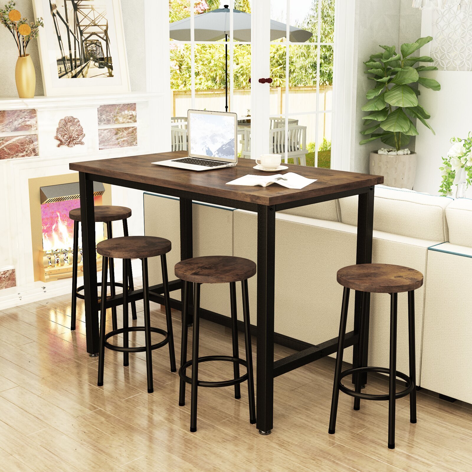 Four Person High Top Table and Chairs