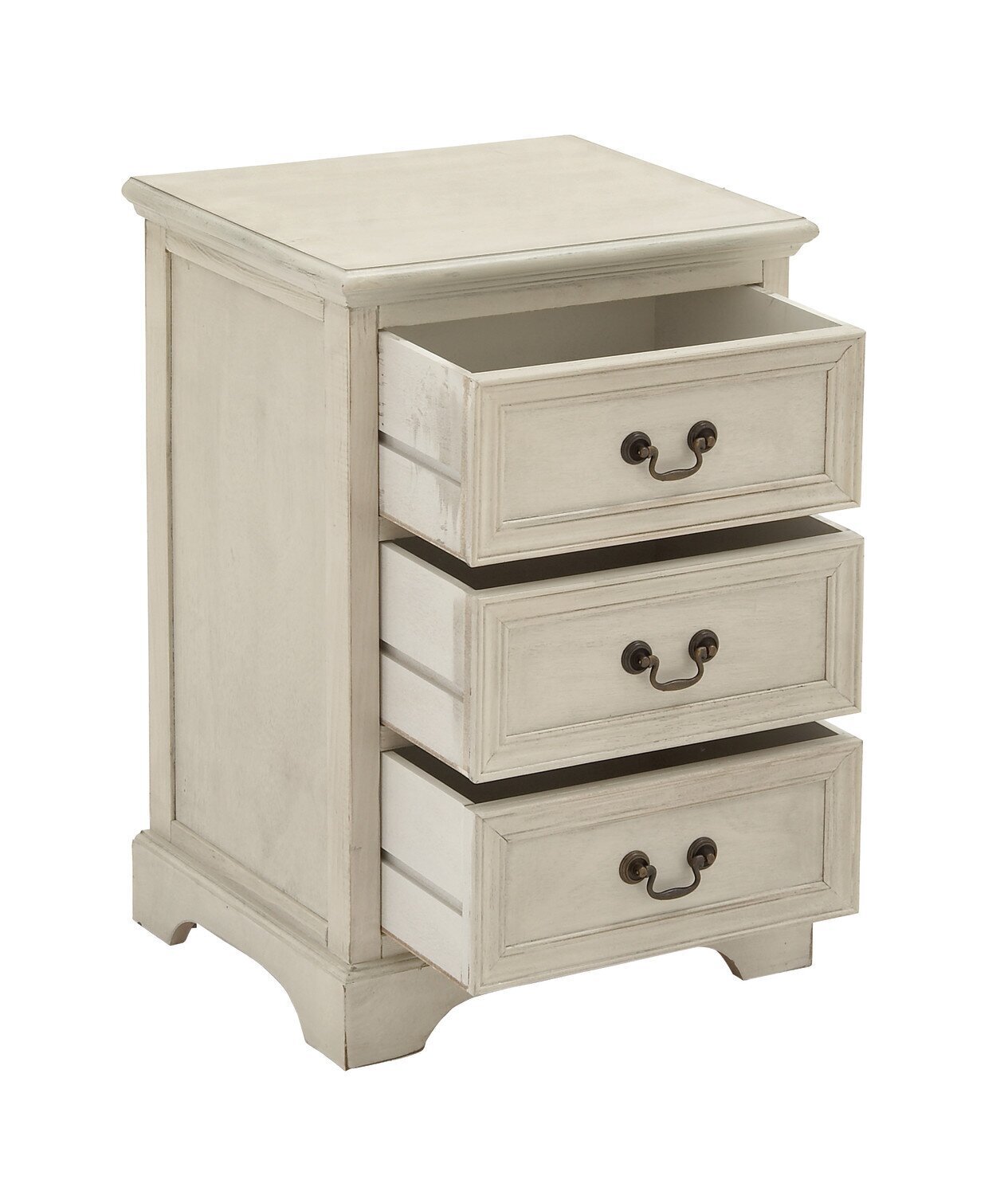 French Country End Table With Drawers