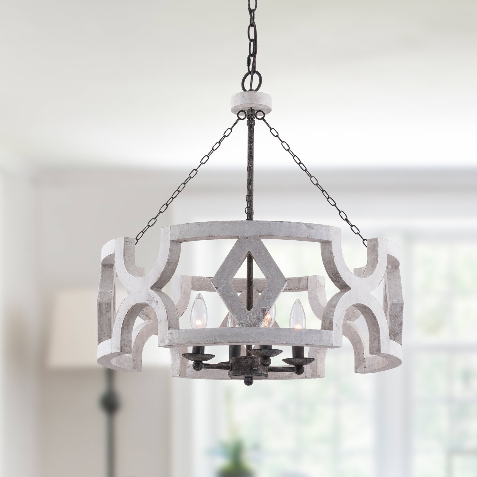 French Country Wood Chandelier Lighting