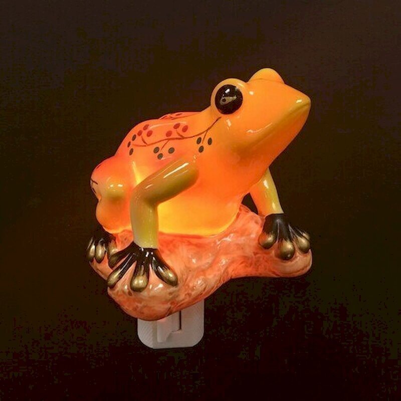 Frog Shaped Porcelain Plug in Night Light