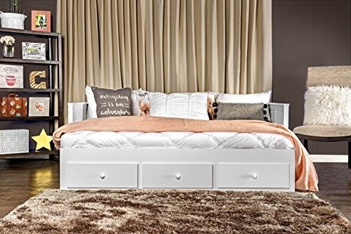 Furniture of America Medina Cottage Style Storage Daybed, White