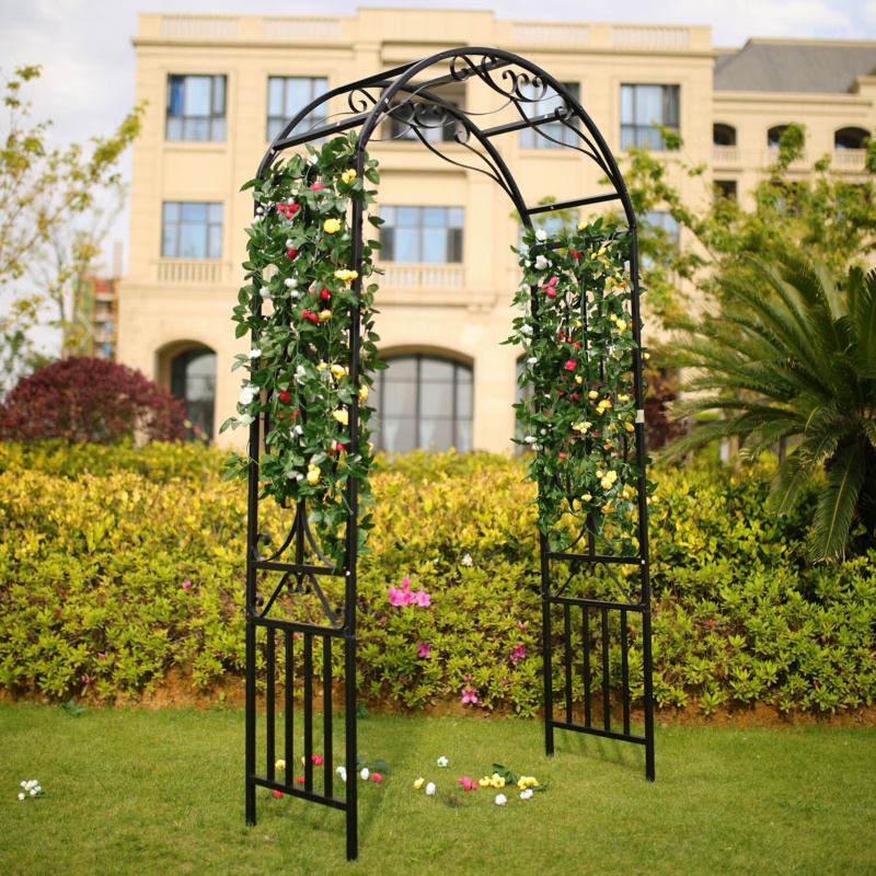 Garden Arched Steel Arbor