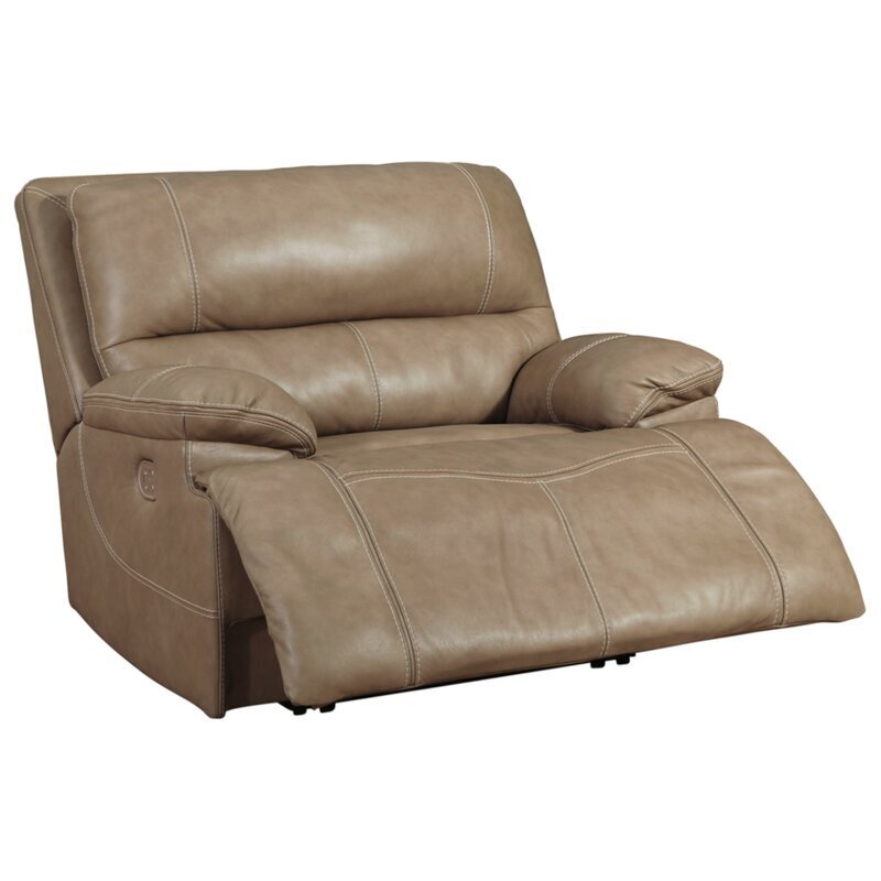 Genuine leather chair and half recliner