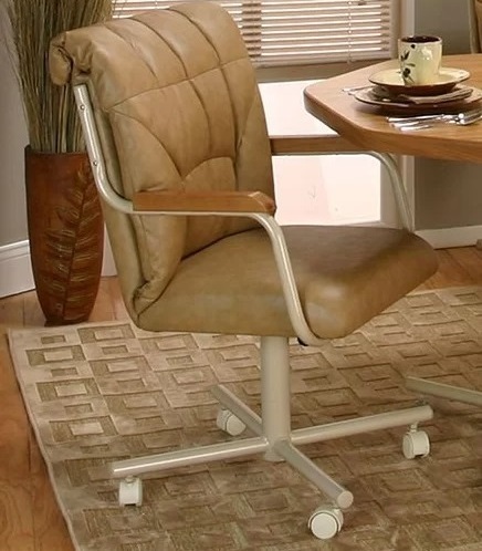 Genuine leather vintage chromcraft chairs 