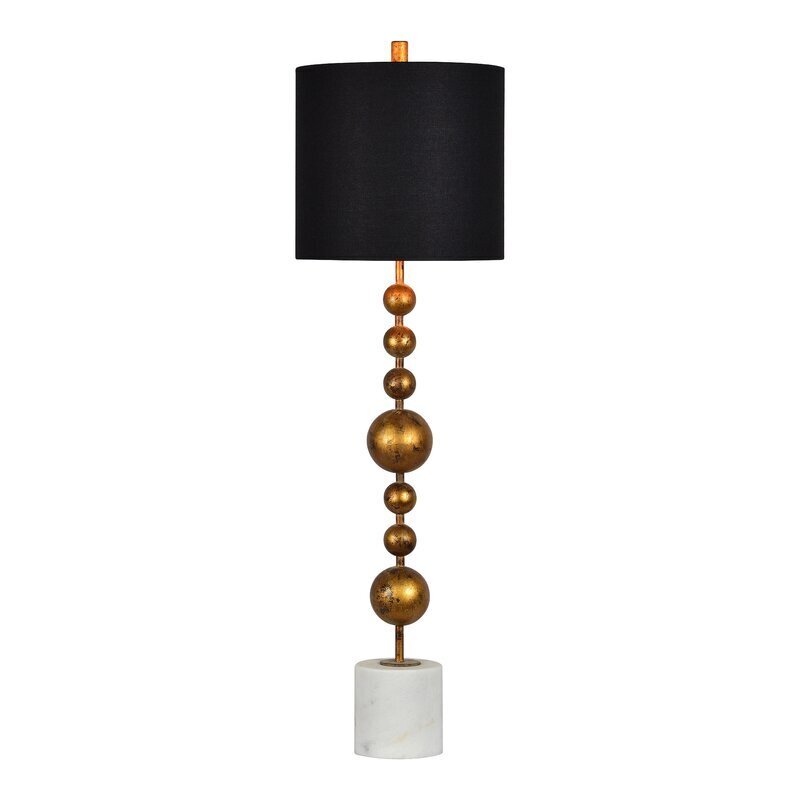 Geometric Table Lamps with Black Shades