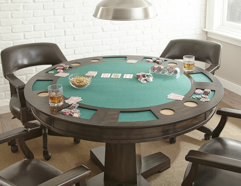 Gerianne Lark Manor™ 52" 6 - Player Poker Table with Chairs