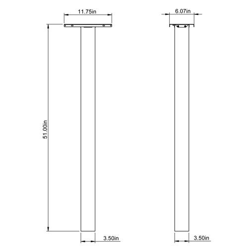 Gibraltar Mailboxes Brighton Galvanized Steel Black, Universal Mailbox Post, BP000B01