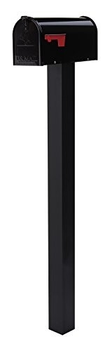 Gibraltar Mailboxes Brighton Galvanized Steel Black, Universal Mailbox Post, BP000B01