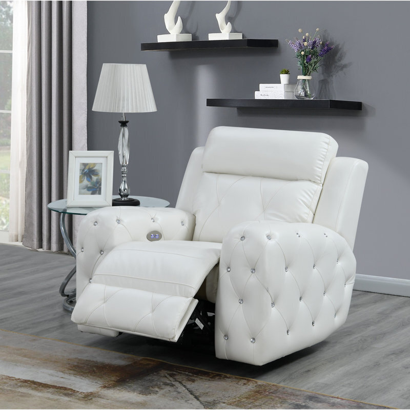 Glam Leather Glider Recliner