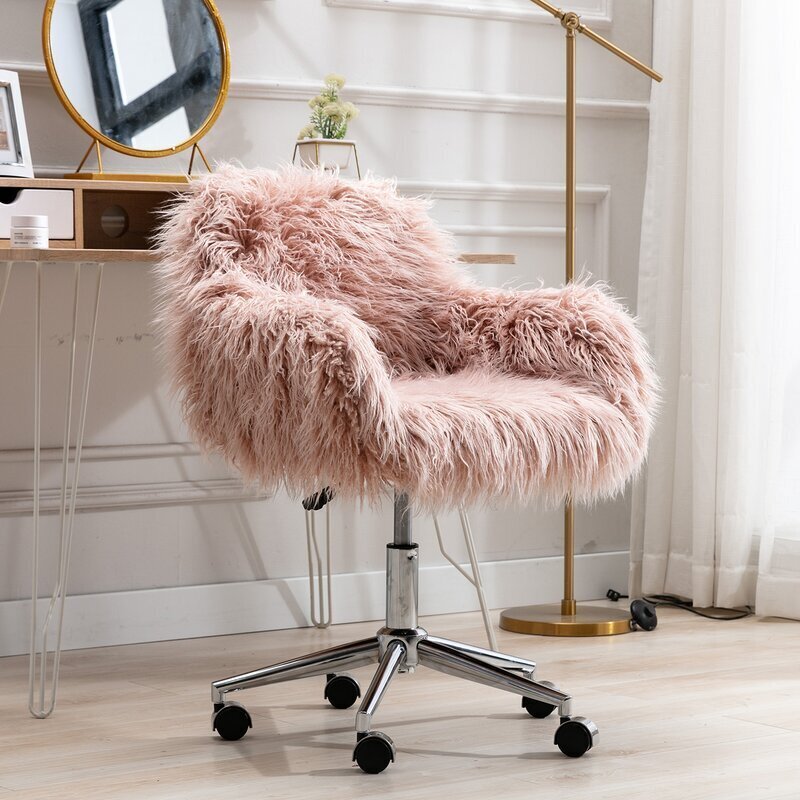 Glamorous Pastel Fluffy Chair for Room