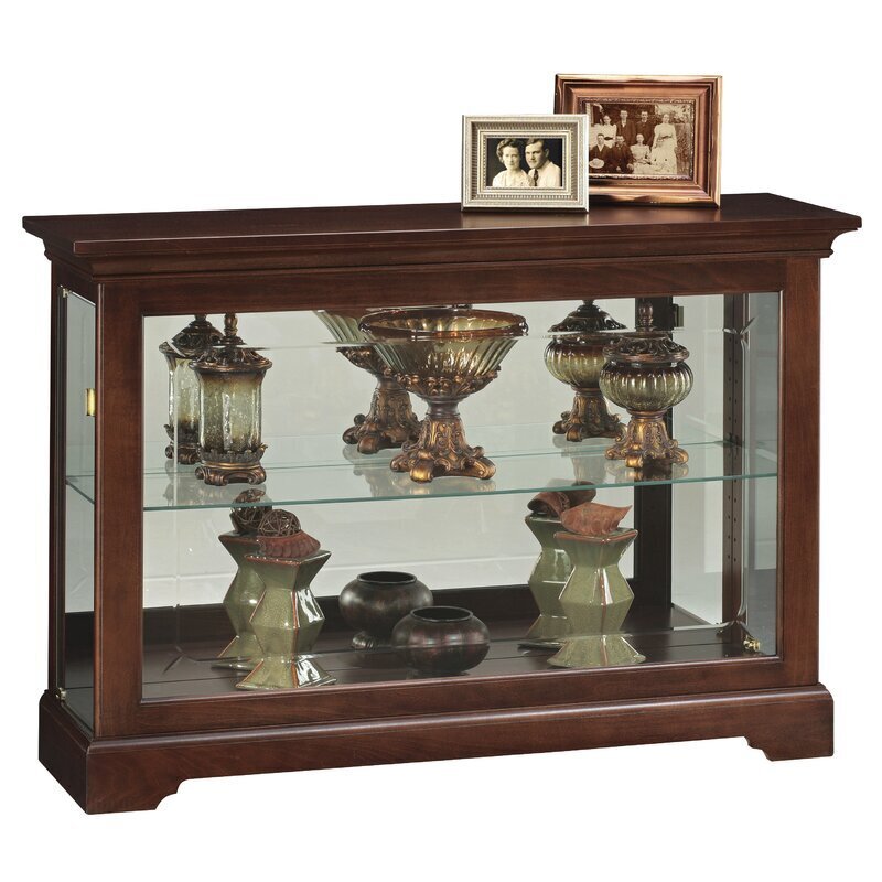 Glass tabletop display cabinet