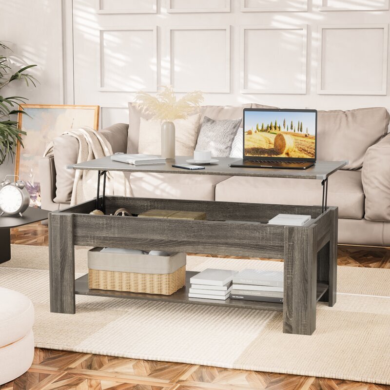 Glass Top Lift Coffee Table
