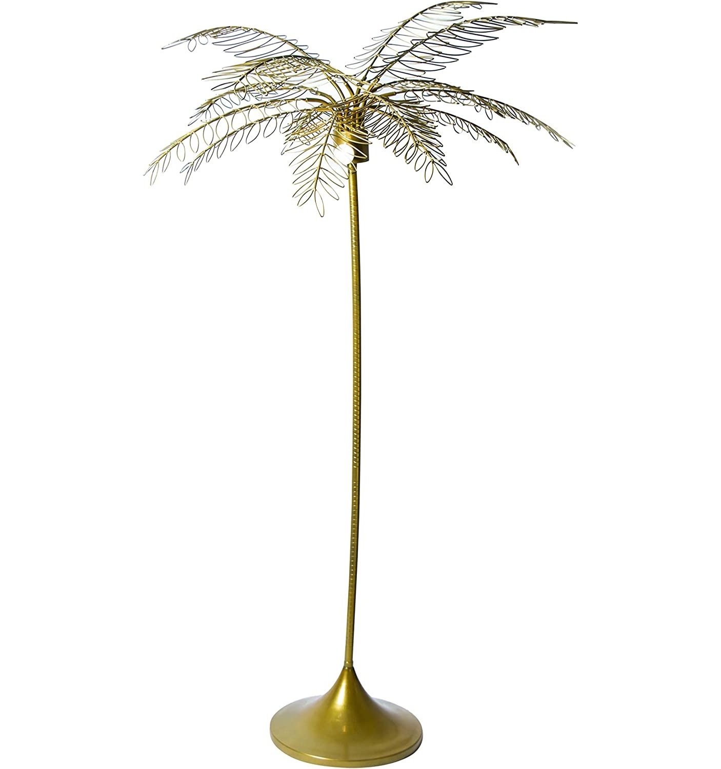 Golden Palm Tree Shaped Tropical Lamp