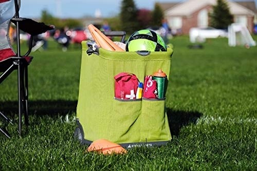 Gorilla Carts GCSS-11G-COM Collapsible Soft-Sided Folding Cart, Green
