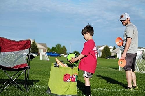 Gorilla Carts GCSS-11G-COM Collapsible Soft-Sided Folding Cart, Green