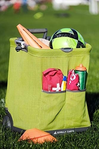 Gorilla Carts GCSS-11G-COM Collapsible Soft-Sided Folding Cart, Green