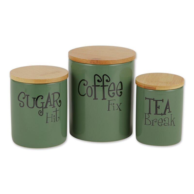 Green Ceramic Kitchen Canisters