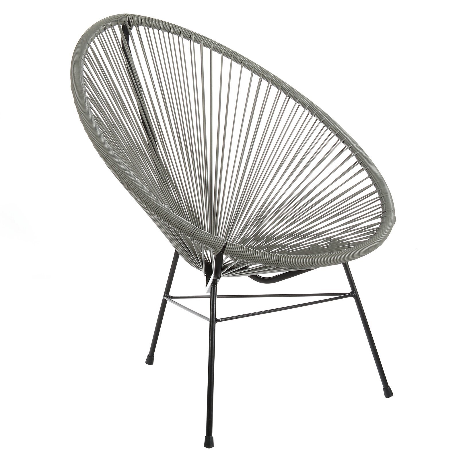Grey Metal Papasan Chair