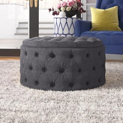 Round Velvet Ottoman - Ideas on Foter