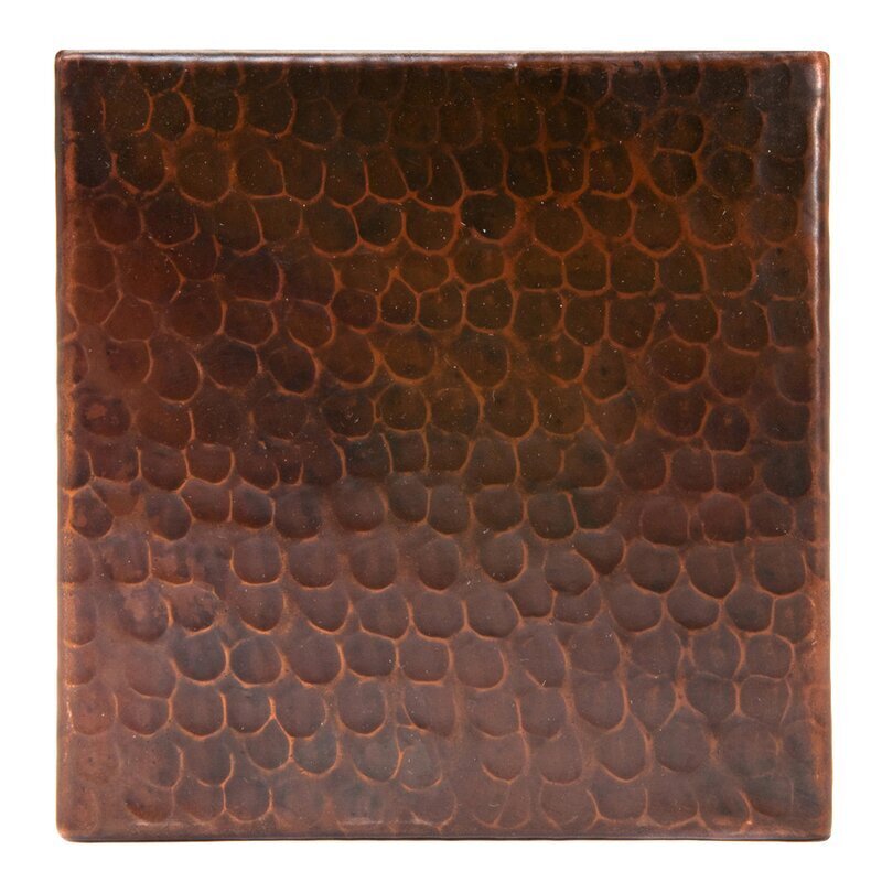 Hammered oil rubbed bronze tile