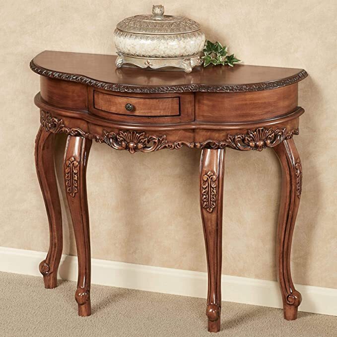 Handcrafted Wooden Victorian Accent Table