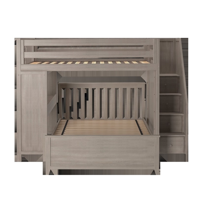 Hanke Full Over Full 4 Drawer Solid Wood L-Shaped Bunk Beds with Built-in-Desk by Viv + Rae™