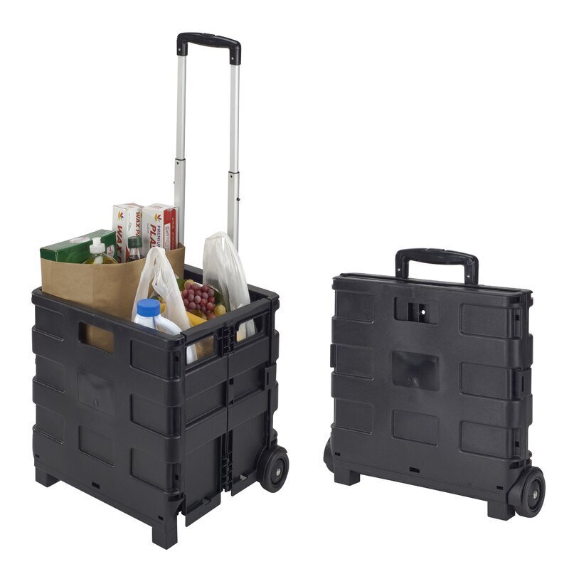 Heavy Duty Foldable Plastic Tote Crate on Wheels