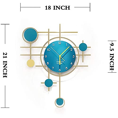 HEWYHAT Industrial Wall Art Decor Clocks, Modern Wall Clock Silent Wall Clock, Mid Century Modern Wall Clocks Large Digital Wall Clock Living Room Clock for Home Living Room Decor