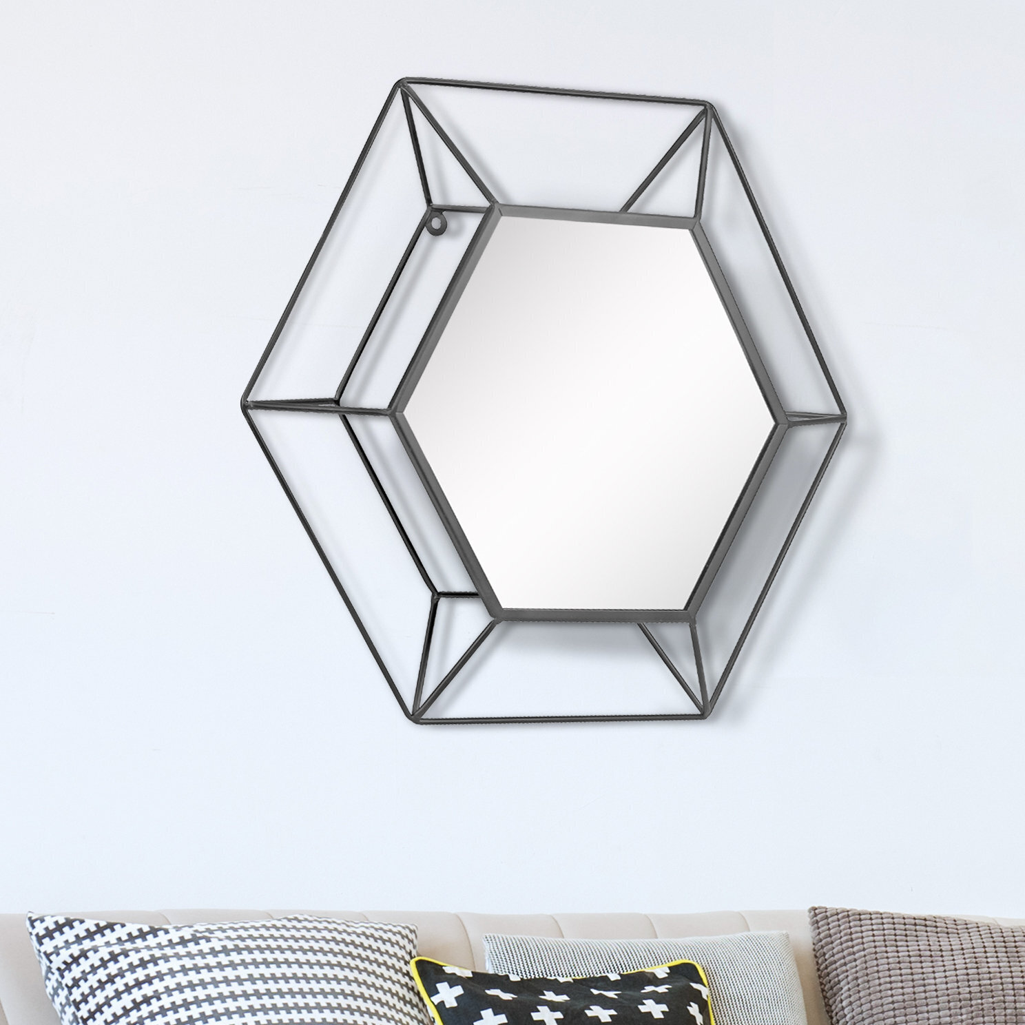 Hexagon Accent Mirror