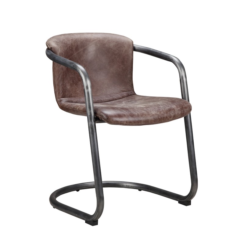 Higbee Leather Upholstered Arm Chair