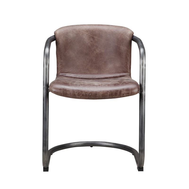 Higbee Leather Upholstered Arm Chair